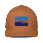 Mountains And Valley Closed Back Trucker Hat