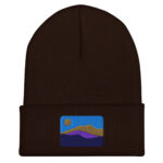 Mountains And Valley Embroidered Beanie