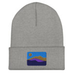 Mountains And Valley Embroidered Beanie