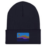Mountains And Valley Embroidered Beanie