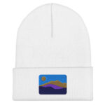 Mountains And Valley Embroidered Beanie