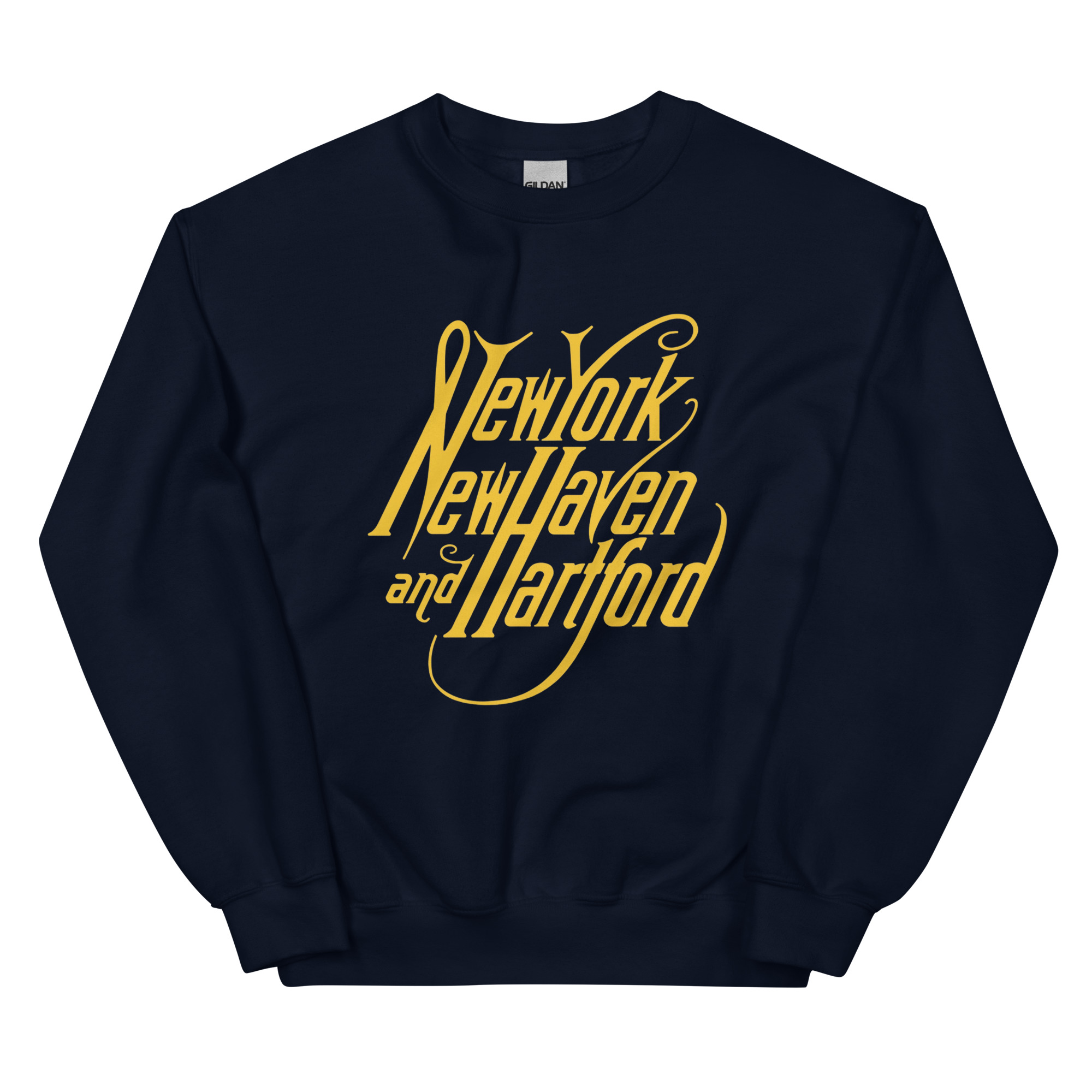 unisex-crew-neck-sweatshirt-navy-front-68c8b9084c01a.jpg New Haven Railroad 1872 Crewneck Sweatshirt