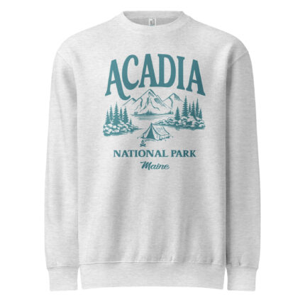 Acadia National Park Camping Youth Crewneck Sweatshirt