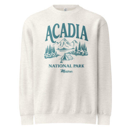 ACADIA NATIONAL PARK CAMPING PREMIUM CREWNECK SWEATSHIRT