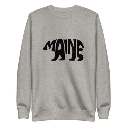 Maine Bear Silhouette Premium Crewneck Sweatshirt
