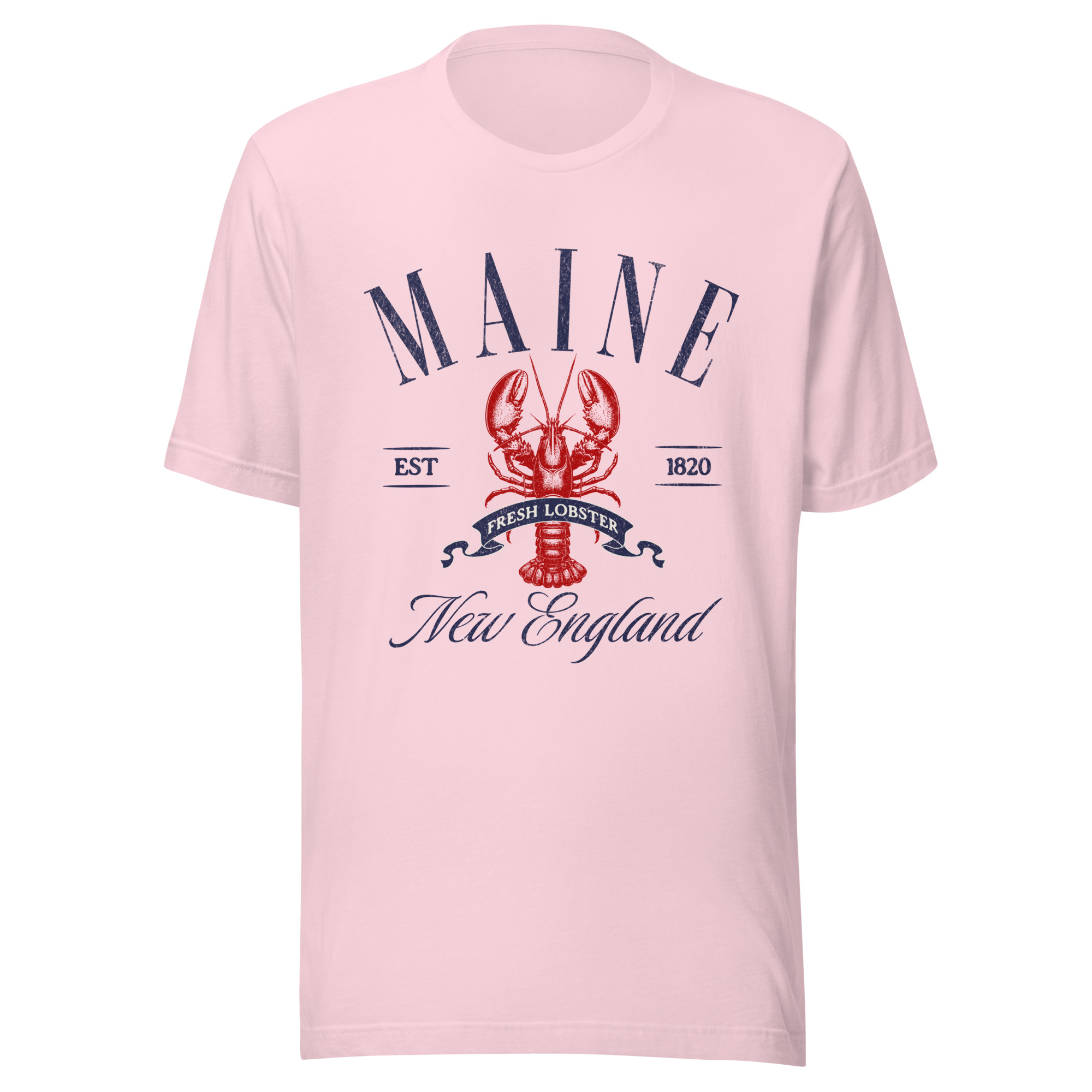 unisex-staple-t-shirt-soft-pink-front-68ced7b78ff4d.jpg Maine Fresh Lobster Classic T-Shirt