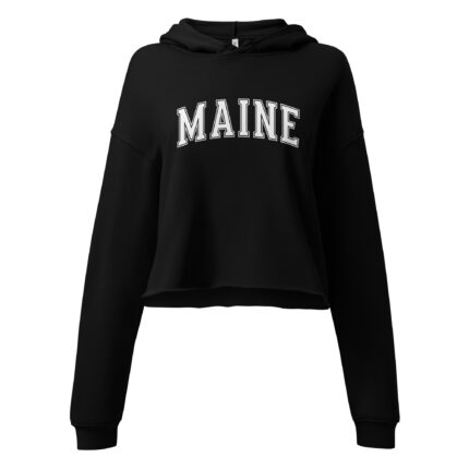 Maine College Style Crop Hoodie