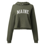 Maine College Style Crop Hoodie