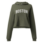 Boston College Style Crop Hoodie