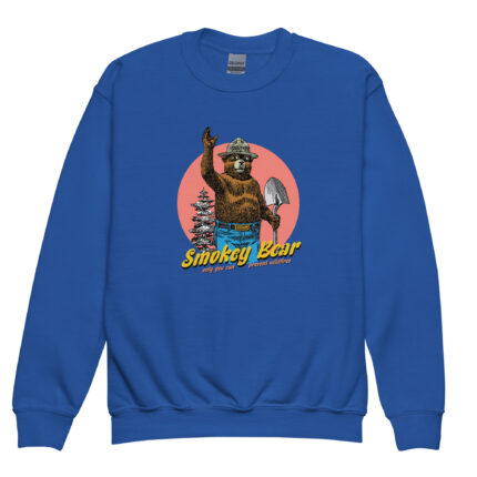 Vintage Smokey Bear Youth Crewneck Sweatshirt